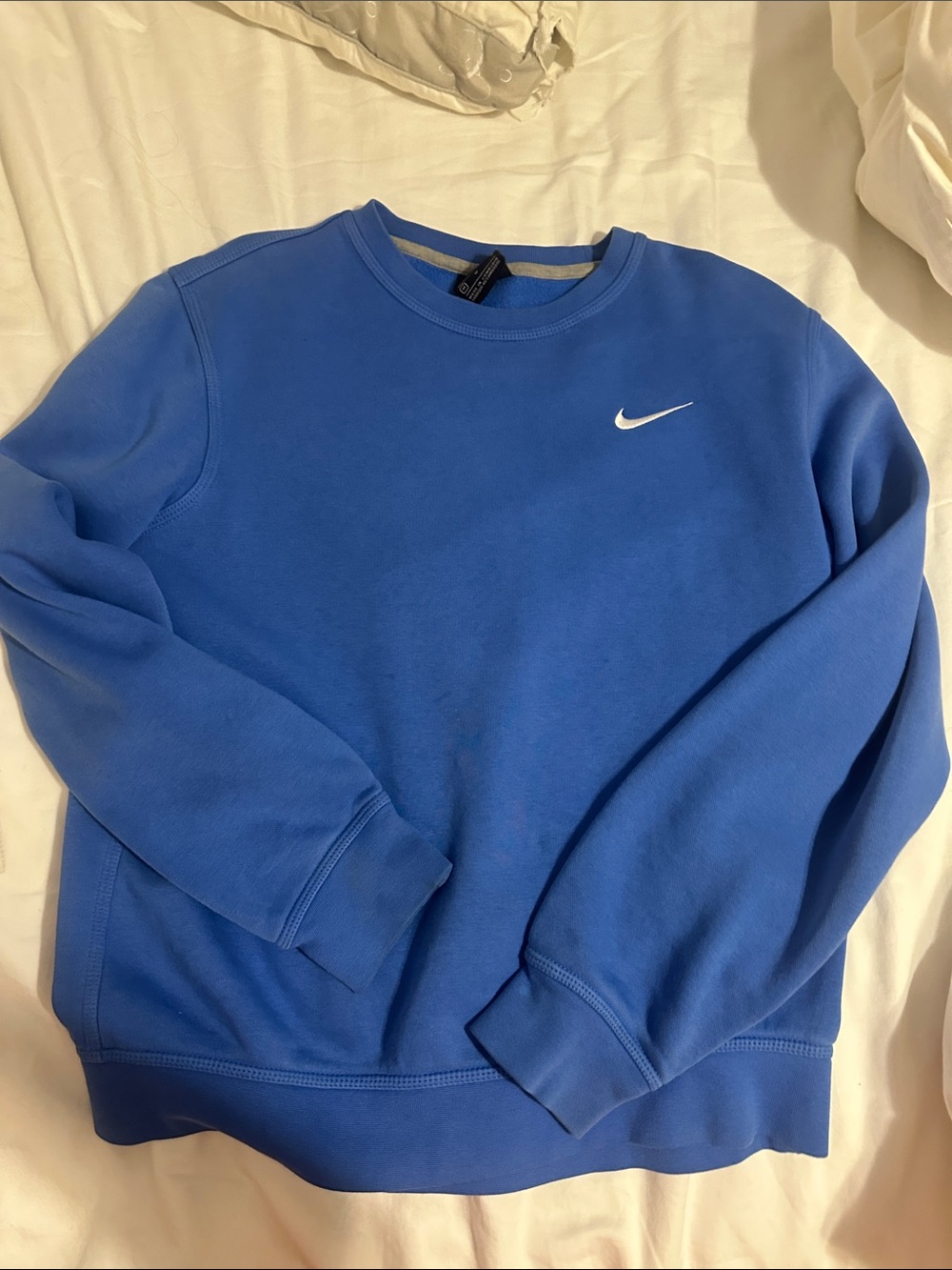 Nike Royal Blue Crewneck Sweatshirt with White Swoosh
